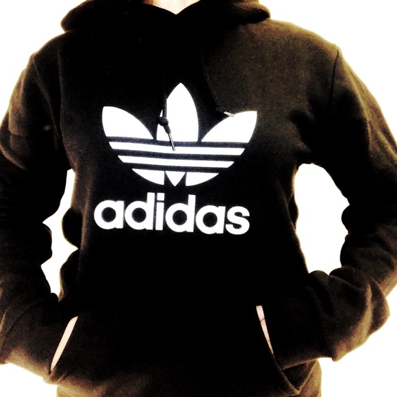 NWT, Classic Trefoil Adidas blk hoodie logo! - Picture 9 of 11